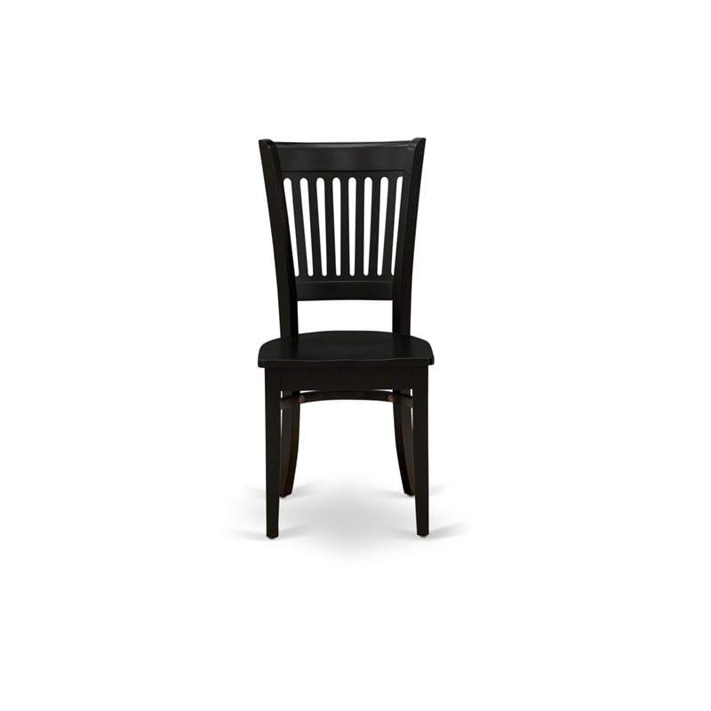 Pemberly Row Antique 3-piece Dining Set with Slatted Chair in Black