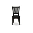 Pemberly Row Antique 3-piece Dining Set with Slatted Chair in Black