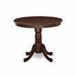 Pemberly Row Antique 3-piece Dining Set with Rounded Table in Mahogany