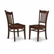 Pemberly Row Antique 3-piece Dining Set with Rounded Table in Mahogany
