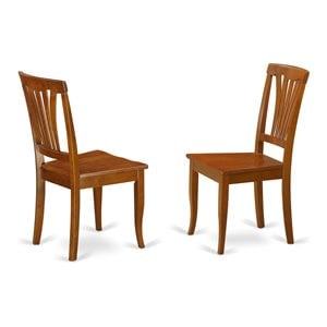 Pemberly Row 36&quot Wood Dining Chairs in Saddle Brown (Set of 2)