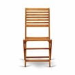 Pemberly Row Wood Patio Dining Chairs in Natural Oil (Set of 2)