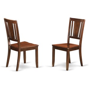 Pemberly Row Traditional 10&quot Wood Dining Chairs in Mahogany (Set of 2)