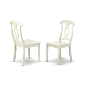 Pemberly Row 10&quot Wood Dining Chairs in Linen White (Set of 2)