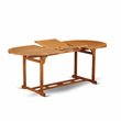 Pemberly Row Traditional Wood Patio Dining Table in Natural Oil