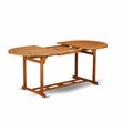 Pemberly Row Traditional Wood Patio Dining Table in Natural Oil