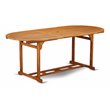 Pemberly Row Traditional Wood Patio Dining Table in Natural Oil