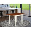 Pemberly Row Traditional Rectangular Wood Dining Table in Cream/Cherry