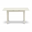 Pemberly Row Traditional Rectangular Wood Dining Table in Linen White