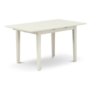 Pemberly Row Traditional Rectangular Wood Dining Table in Linen White