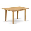 Pemberly Row Traditional Wood Butterfly Leaf Dining Table in Oak