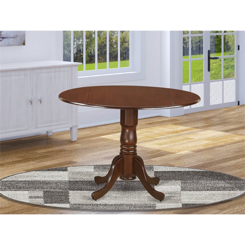 Pemberly Row Traditional Wood Dining Table in Mahogany Finish