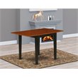 Pemberly Row Traditional Rectangular Wood Dining Table in Black/Cherry