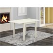 Pemberly Row Traditional Rectangular Wood Dining Table in Linen White