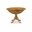 Pemberly Row Wood Dining Table with Pedestal Legs in Natural