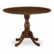 Pemberly Row Traditional Wood Dining Table with Pedestal Legs in Walnut