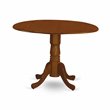 Pemberly Row 3-piece Dining Set with Round Table in Saddle Brown