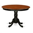Pemberly Row 3-piece Dining Set with Round Table in Black/Cherry