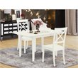 Pemberly Row 3-piece Wood Dining Set withxBack in Linen White