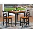 Pemberly Row Pub 3-piece Wood Dining Table Set in Black and Cherry