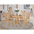 Pemberly Row Antique 5-piece Wood Round Table and Dining Chair Set in Oak