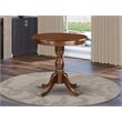 Pemberly Row Wood Small Dining Table with Pedestal Legs in Mahogany