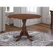 Pemberly Row Wood Dining Table with Pedestal Legs in Mahogany
