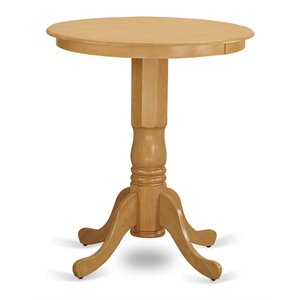 Pemberly Row Traditional 36&quot Wood Counter Height Dining Table in Oak