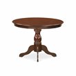 Pemberly Row Wood Dining Table with Pedestal Legs in Mahogany