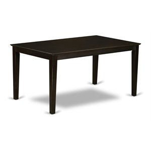 Pemberly Row Rectangular Solid Wood Dining Table in Cappuccino