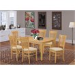 Pemberly Row Traditional 7-piece Wood Table and Dining Chairs in Oak