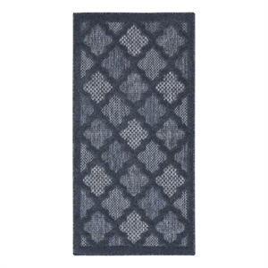 Pemberly Row Easy Care 2'x4' Navy Blue Fabric Modern Area Rug (2'x4')