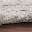 Pemberly Row Easy Care 2'x4' Silver Gray Fabric Modern Area Rug (2'x4')