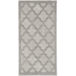 Pemberly Row Easy Care 2'x4' Silver Gray Fabric Modern Area Rug (2'x4')