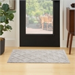 Pemberly Row Easy Care 2'x4' Silver Gray Fabric Modern Area Rug (2'x4')