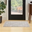 Pemberly Row Easy Care 2'x4' Silver Gray Fabric Modern Area Rug (2'x4')