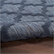 Pemberly Row Coastal Easy Care 4'x6' Navy Blue Indoor/Outdoor Rug