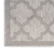 Pemberly Row Coastal Easy Care 4'x6' Silver Grey Indoor/Outdoor Rug