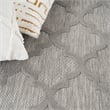 Pemberly Row Coastal Easy Care 4'x6' Silver Grey Indoor/Outdoor Rug