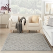 Pemberly Row Coastal Easy Care 4'x6' Silver Grey Indoor/Outdoor Rug