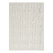 Pemberly Row Easy Care 5'x7' Ivory White Fabric Modern Area Rug (5'x7')