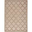 Pemberly Row Easy Care 5'x7' Fabric Natural Beige Modern Indoor/Outdoor Rug