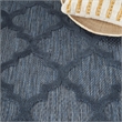 Pemberly Row Easy Care 5'x7' Fabric Navy Blue Modern Indoor/Outdoor Rug