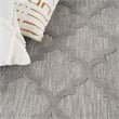 Pemberly Row Easy Care 5'x7' Silver Gray Fabric Modern Area Rug (5'x7')