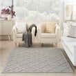 Pemberly Row Easy Care 5'x7' Silver Gray Fabric Modern Area Rug (5'x7')