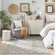 Pemberly Row Easy Care 5'x7' Silver Gray Fabric Modern Area Rug (5'x7')