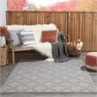 Pemberly Row Easy Care 5'x7' Silver Gray Fabric Modern Area Rug (5'x7')