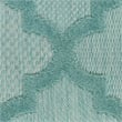 Pemberly Row Easy Care 6'x9' Fabric Aqua Teal Modern Indoor/Outdoor Rug