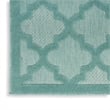Pemberly Row Easy Care 6'x9' Fabric Aqua Teal Modern Indoor/Outdoor Rug