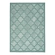 Pemberly Row Easy Care 6'x9' Fabric Aqua Teal Modern Indoor/Outdoor Rug